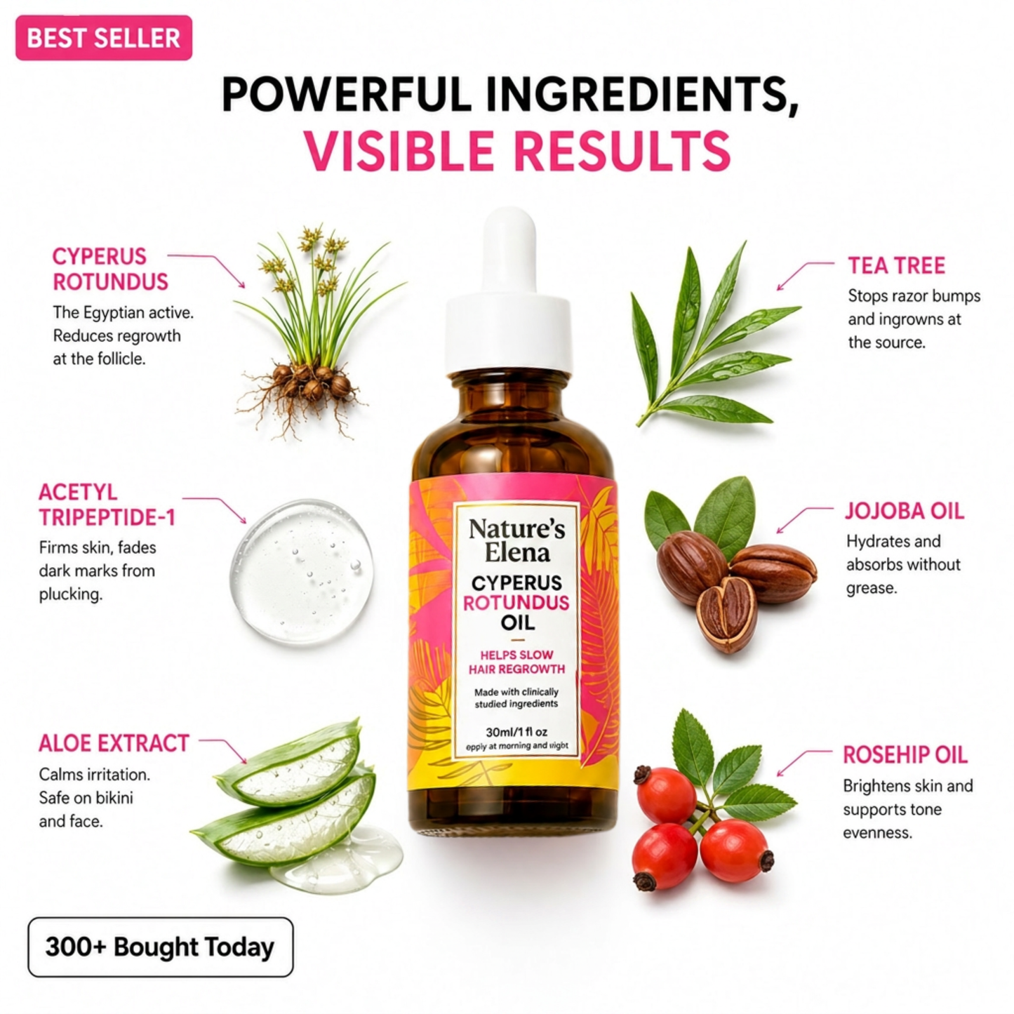 Cyperus Root Hair Reduction Oil